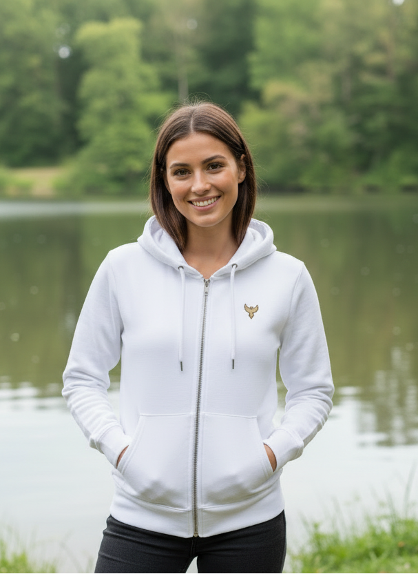 Organic Frauen Kapuzenjacke mit Phönix Logo