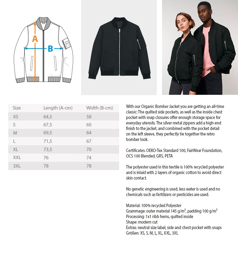 Organic Bomberjacke mit Phönix Logo